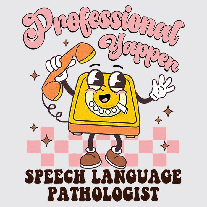 Retro Professional Yapper Speech Language Pathologist Slp Womens Funnel Neck Pullover Hood