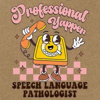 Retro Professional Yapper Speech Language Pathologist Slp Cotton Canvas Backpack