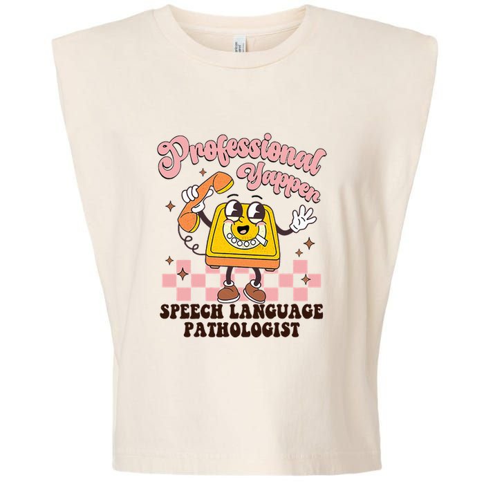 Retro Professional Yapper Speech Language Pathologist Slp Garment-Dyed Women's Muscle Tee