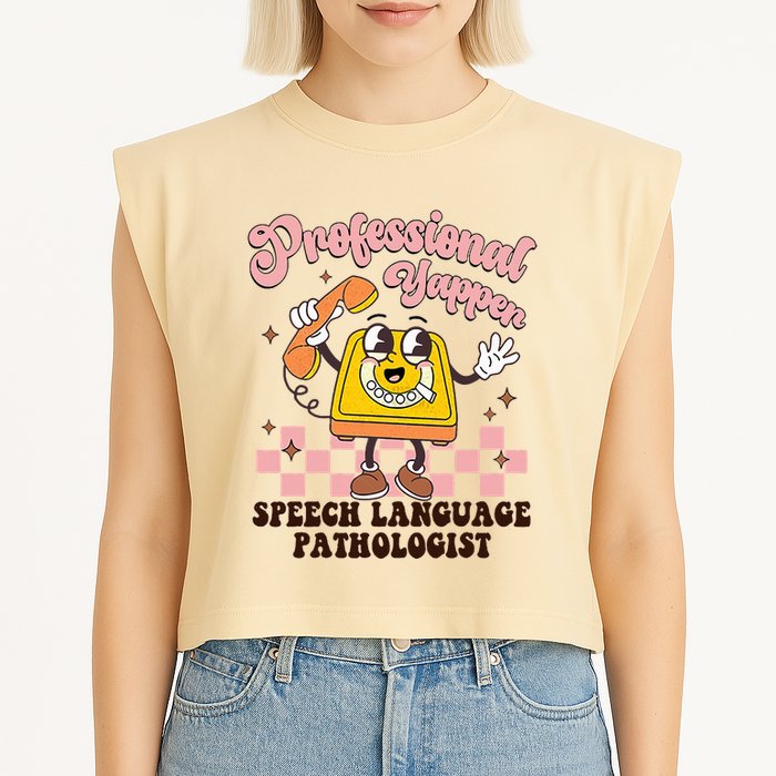 Retro Professional Yapper Speech Language Pathologist Slp Garment-Dyed Women's Muscle Tee