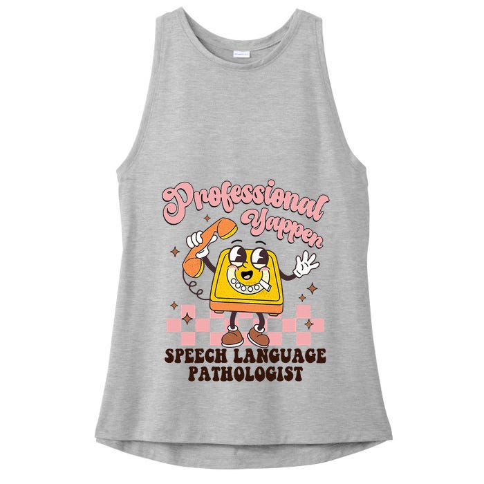 Retro Professional Yapper Speech Language Pathologist Slp Ladies PosiCharge Tri-Blend Wicking Tank