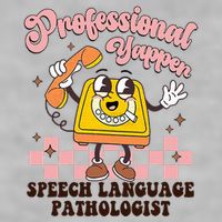 Retro Professional Yapper Speech Language Pathologist Slp Ladies PosiCharge Tri-Blend Wicking Tank