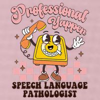 Retro Professional Yapper Speech Language Pathologist Slp 25L Jumbo Tote