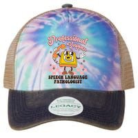Retro Professional Yapper Speech Language Pathologist Slp Legacy Tie Dye Trucker Hat