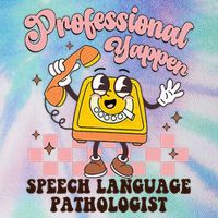 Retro Professional Yapper Speech Language Pathologist Slp Legacy Tie Dye Trucker Hat