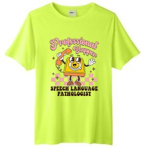 Retro Professional Yapper Speech Language Pathologist Slp Tall Fusion ChromaSoft Performance T-Shirt