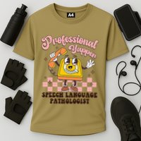 Retro Professional Yapper Speech Language Pathologist Slp Performance Shirt