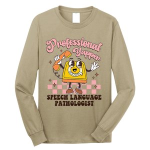 Retro Professional Yapper Speech Language Pathologist Slp Long Sleeve Shirt