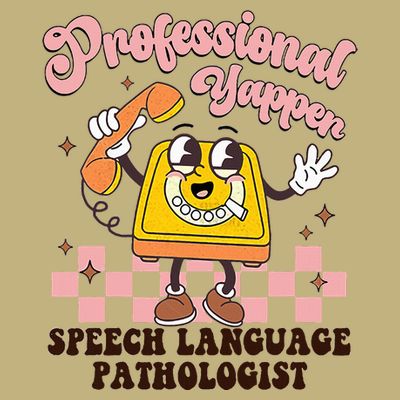 Retro Professional Yapper Speech Language Pathologist Slp T-Shirt