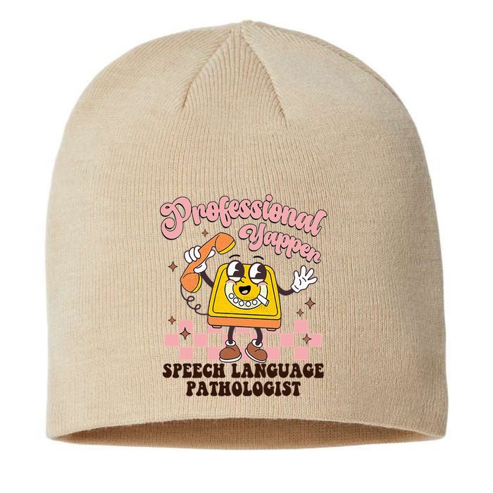 Retro Professional Yapper Speech Language Pathologist Slp Sustainable Beanie