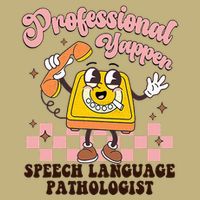Retro Professional Yapper Speech Language Pathologist Slp Mousepad