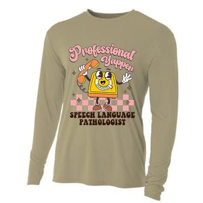 Retro Professional Yapper Speech Language Pathologist Slp Cooling Performance Long Sleeve Crew