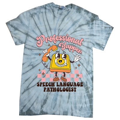 Retro Professional Yapper Speech Language Pathologist Slp Tie-Dye T-Shirt