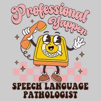 Retro Professional Yapper Speech Language Pathologist Slp Tie-Dye T-Shirt