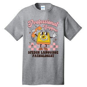 Retro Professional Yapper Speech Language Pathologist Slp Tall T-Shirt