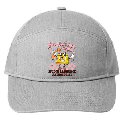 Retro Professional Yapper Speech Language Pathologist Slp 7-Panel Snapback Hat