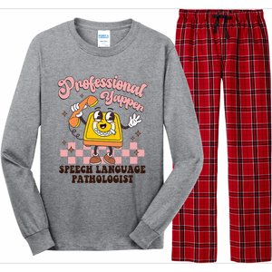 Retro Professional Yapper Speech Language Pathologist Slp Long Sleeve Pajama Set