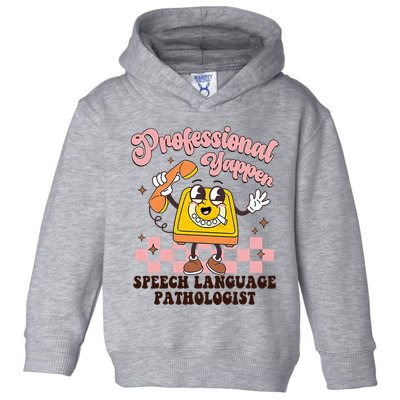 Retro Professional Yapper Speech Language Pathologist Slp Toddler Hoodie