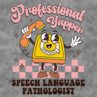 Retro Professional Yapper Speech Language Pathologist Slp Tall Hoodie