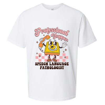Retro Professional Yapper Speech Language Pathologist Slp Sueded Cloud Jersey T-Shirt