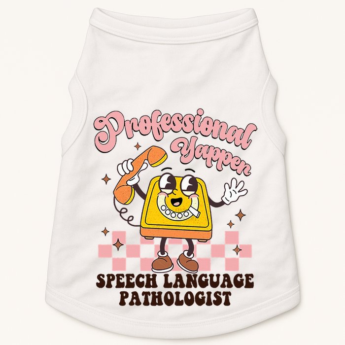Retro Professional Yapper Speech Language Pathologist Slp Doggie Tank
