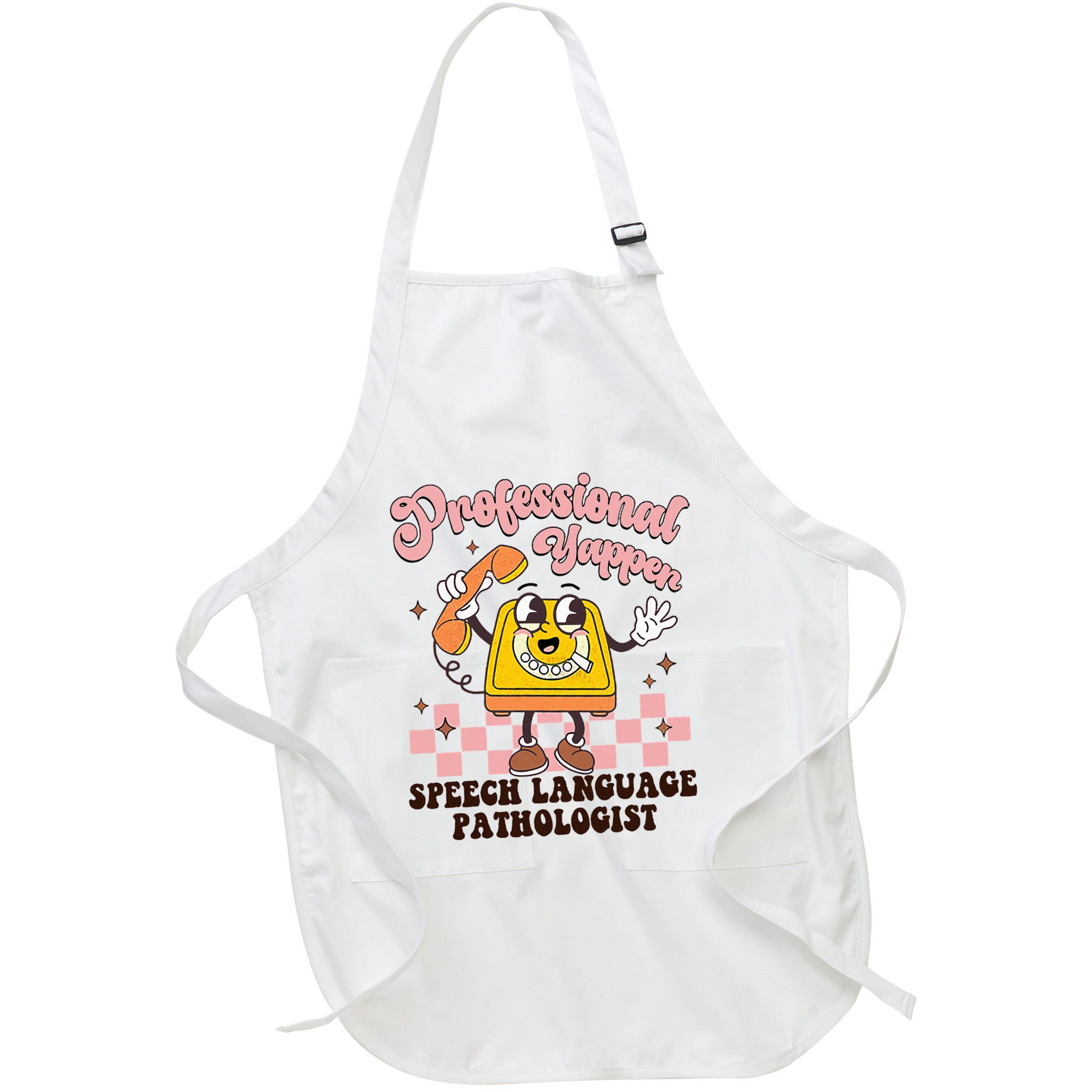 Retro Professional Yapper Speech Language Pathologist Slp Apron
