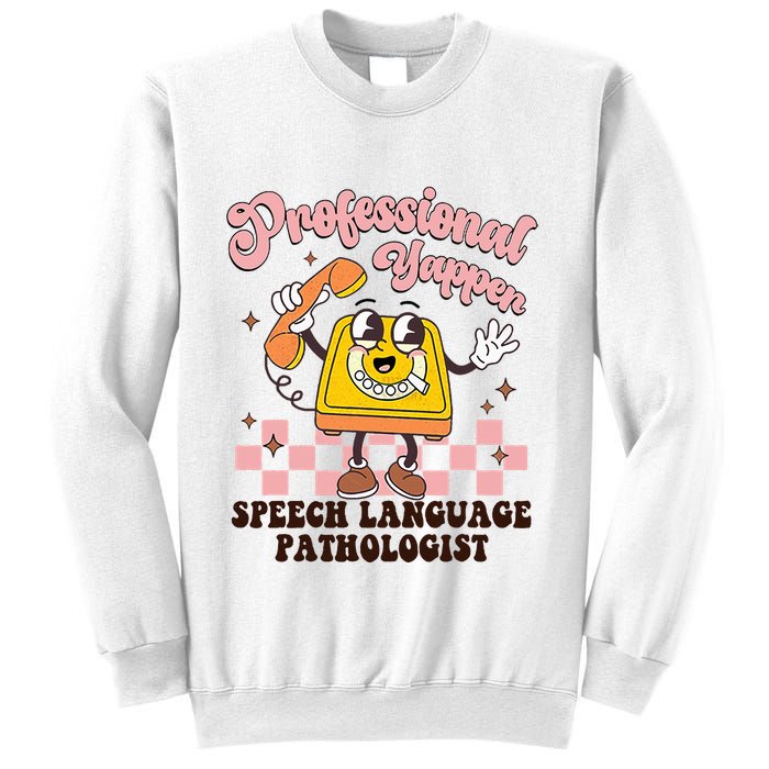 Retro Professional Yapper Speech Language Pathologist Slp Sweatshirt