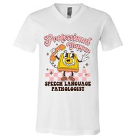 Retro Professional Yapper Speech Language Pathologist Slp V-Neck T-Shirt