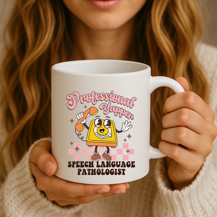 Retro Professional Yapper Speech Language Pathologist Slp Mug