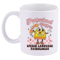 Retro Professional Yapper Speech Language Pathologist Slp 11oz C Handle Ceramic Mug