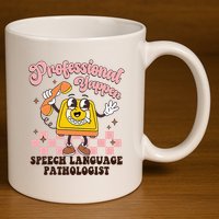 Retro Professional Yapper Speech Language Pathologist Slp 11oz C Handle Ceramic Mug