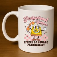 Retro Professional Yapper Speech Language Pathologist Slp 11oz C Handle Ceramic Mug