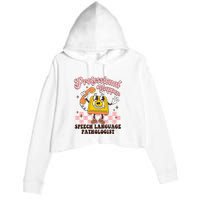 Retro Professional Yapper Speech Language Pathologist Slp Crop Fleece Hoodie