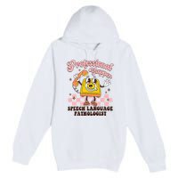 Retro Professional Yapper Speech Language Pathologist Slp Premium Pullover Hoodie