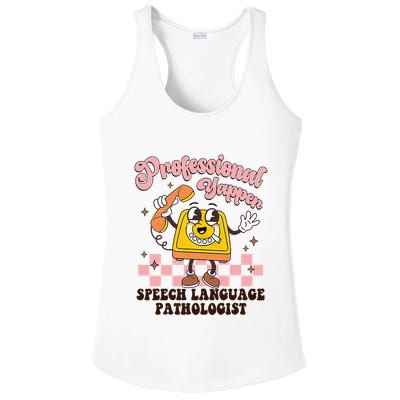 Retro Professional Yapper Speech Language Pathologist Slp Ladies PosiCharge Competitor Racerback Tank