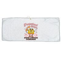 Retro Professional Yapper Speech Language Pathologist Slp Large Microfiber Waffle Golf Towel