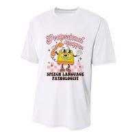 Retro Professional Yapper Speech Language Pathologist Slp Youth Performance Sprint T-Shirt