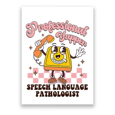 Retro Professional Yapper Speech Language Pathologist Slp Poster