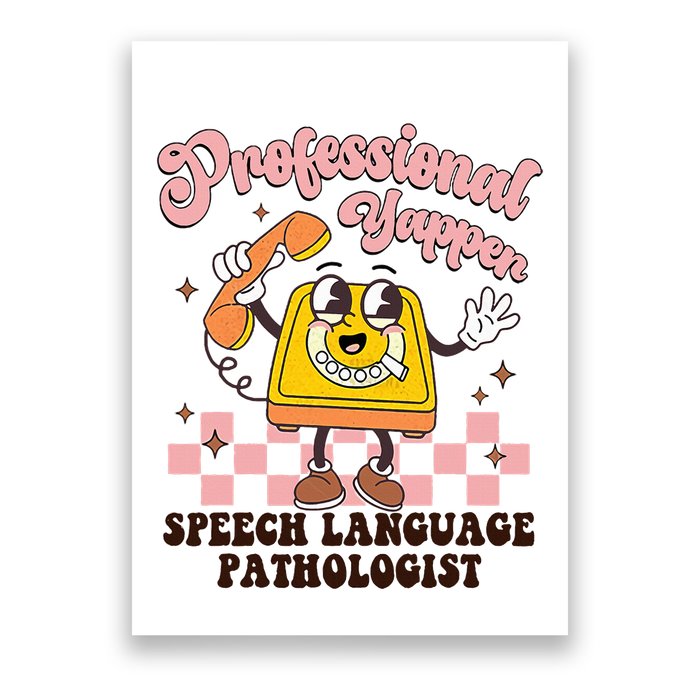 Retro Professional Yapper Speech Language Pathologist Slp Poster