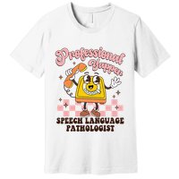 Retro Professional Yapper Speech Language Pathologist Slp Premium T-Shirt