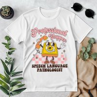 Retro Professional Yapper Speech Language Pathologist Slp Premium T-Shirt