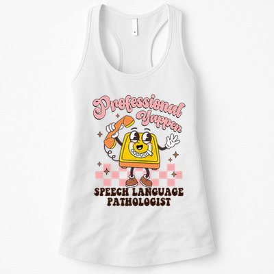 Retro Professional Yapper Speech Language Pathologist Slp Womens Tank Top