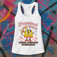 Retro Professional Yapper Speech Language Pathologist Slp Womens Tank Top