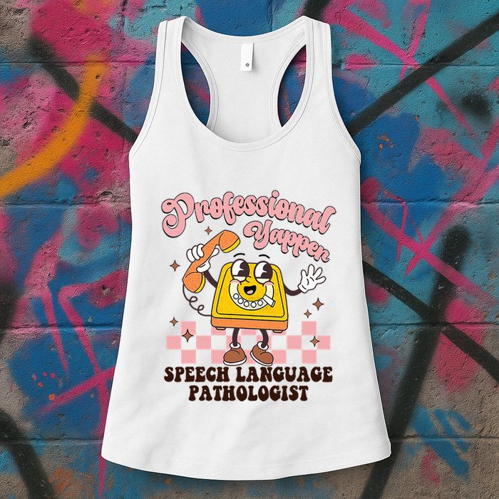 Retro Professional Yapper Speech Language Pathologist Slp Womens Tank Top