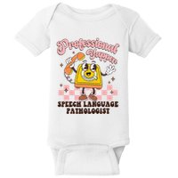 Retro Professional Yapper Speech Language Pathologist Slp Baby Bodysuit