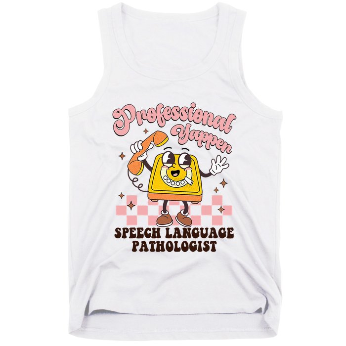 Retro Professional Yapper Speech Language Pathologist Slp Tank Top