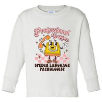 Retro Professional Yapper Speech Language Pathologist Slp Toddler Long Sleeve Shirt