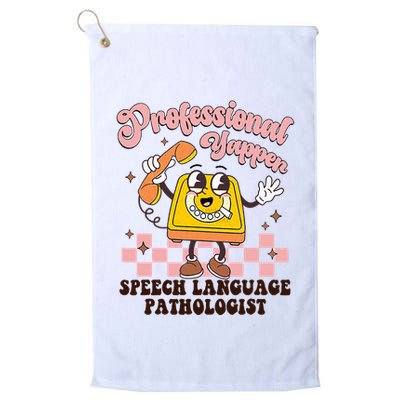 Retro Professional Yapper Speech Language Pathologist Slp Golf Towel