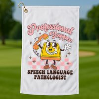 Retro Professional Yapper Speech Language Pathologist Slp Golf Towel