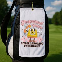 Retro Professional Yapper Speech Language Pathologist Slp Golf Towel
